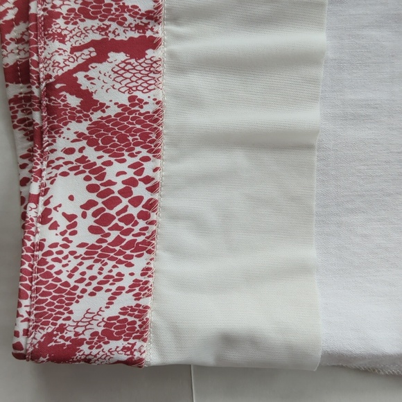 Krazy Larry Snakeskin Print TUMMY CONTROL Rayon Pants 12 Red White - Picture 7 of 15